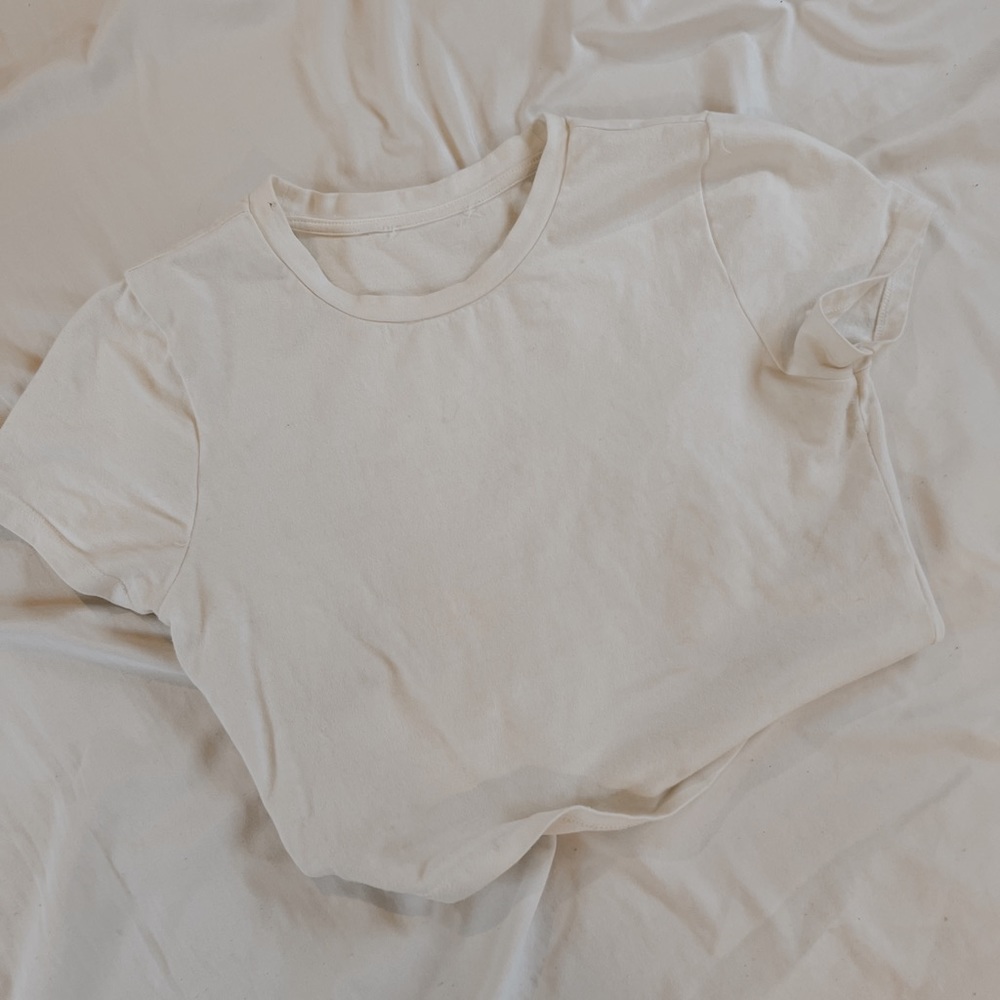 Plain white tee